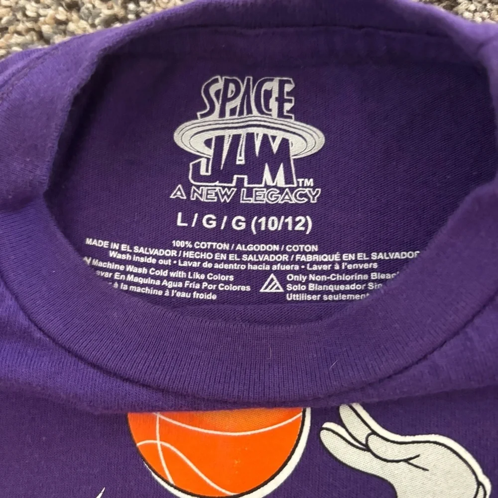 Looney Toons Space Jam Basketball Graphic Tee Boys Youth Size 10/12